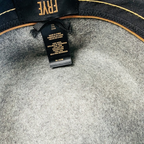 Frye Felt Santa Fe Wool Boater Hat Gray Lead - Picture 8 of 9